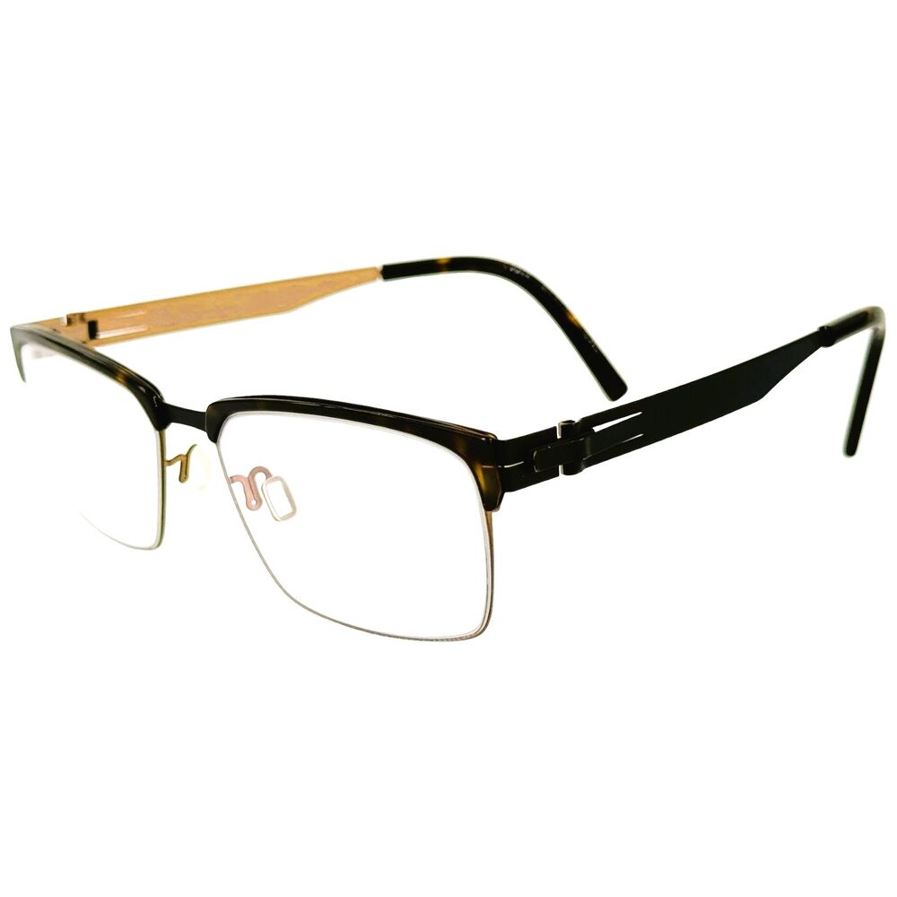 OVVO Optics 3760 Mens Metal Eyeglass Frame 50/46 Matte Black Brown 52-18 w Case